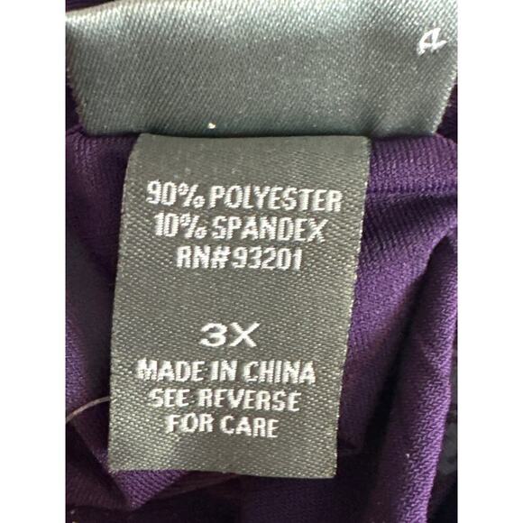 Dots Purple Cold Shoulder Raglan Studded Relaxed Blouse Plus Women's Sz. 3X NWT - Picture 7 of 9